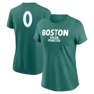 Women's David Sandlin Boston Red Sox Green 2025 City Connect Wordmark Game Day Name & Number T-Shirt