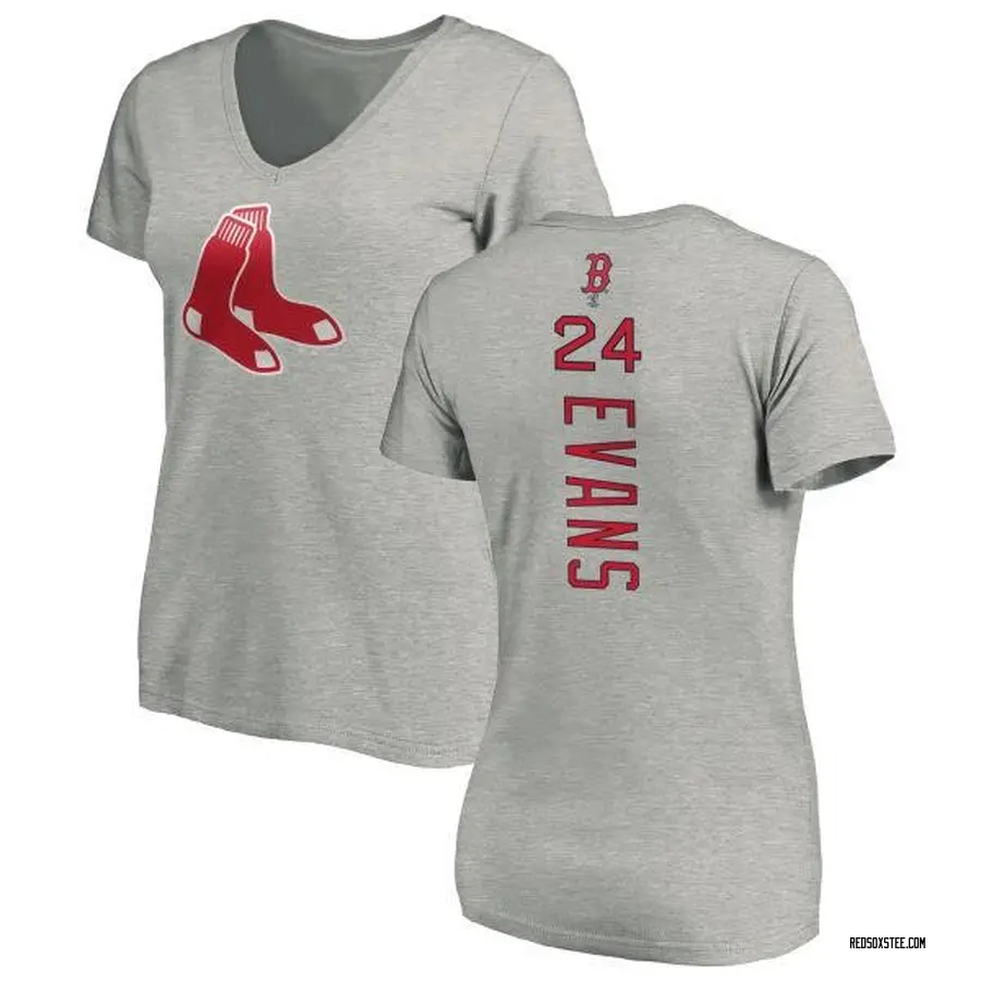 Women's Dwight Evans Boston Red Sox Backer Slim Fit T-Shirt - Ash