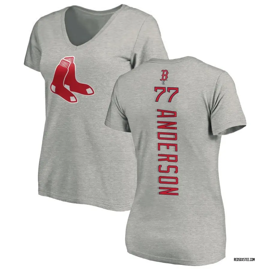 Women's Jack Anderson Boston Red Sox Backer Slim Fit T-Shirt - Ash