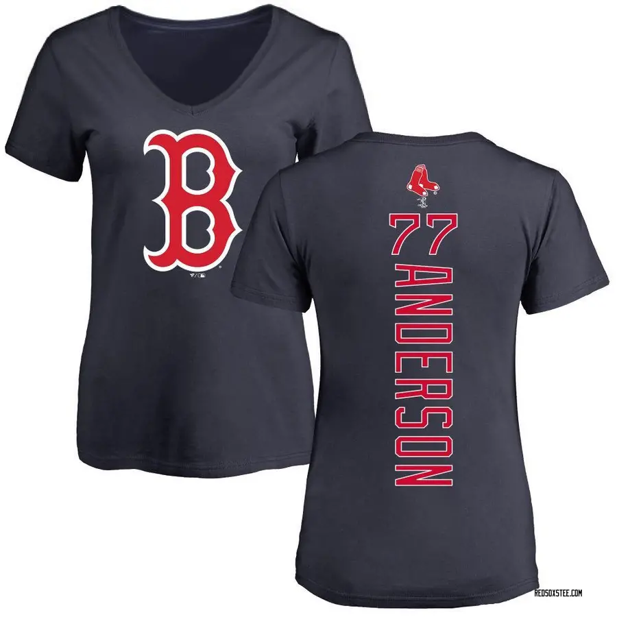 Women's Jack Anderson Boston Red Sox Backer Slim Fit T-Shirt - Navy