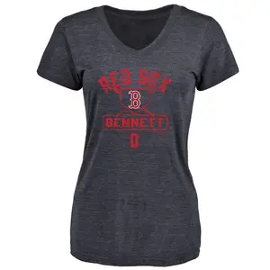 Women's Jake Bennett Boston Red Sox Base Runner Tri-Blend T-Shirt - Navy