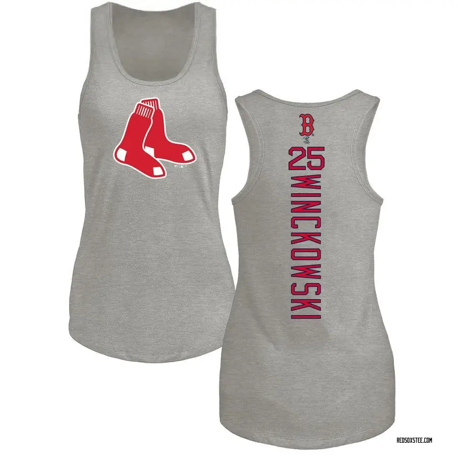 Women's Josh Winckowski Boston Red Sox Backer Tri-Blend Tank Top - Ash