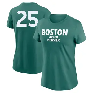 Women's Josh Winckowski Boston Red Sox Green 2025 City Connect Wordmark Game Day Name & Number T-Shirt