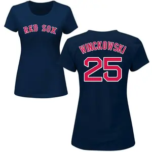 Women's Josh Winckowski Boston Red Sox Roster Name & Number T-Shirt - Navy