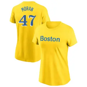 Women's Jovani Moran Boston Red Sox Gold City Connect Name & Number T-Shirt