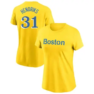 Women's Liam Hendriks Boston Red Sox Gold City Connect Name & Number T-Shirt