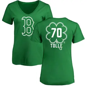 Women's Payton Tolle Boston Red Sox Dubliner Name & Number V-Neck T-Shirt - Kelly Green