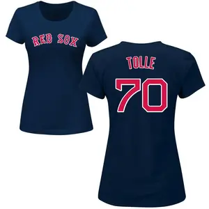 Women's Payton Tolle Boston Red Sox Roster Name & Number T-Shirt - Navy