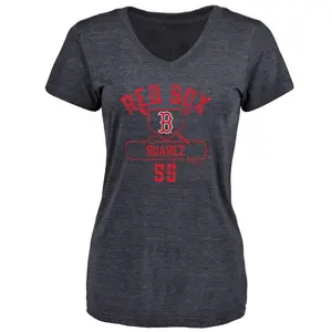 Women's Ranger Suarez Boston Red Sox Base Runner Tri-Blend T-Shirt - Navy