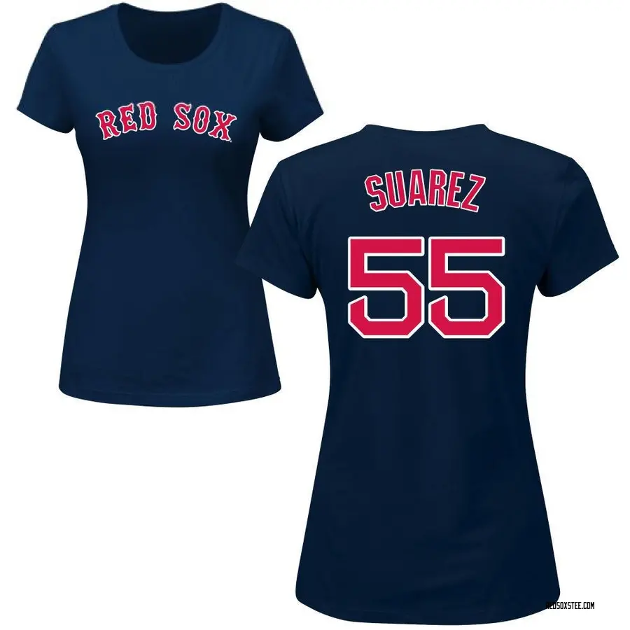 Women's Ranger Suarez Boston Red Sox Roster Name & Number T-Shirt - Navy