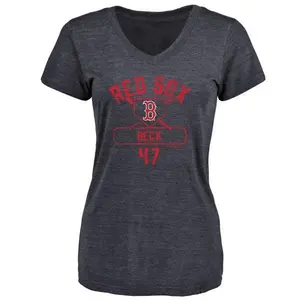 Women's Rod Beck Boston Red Sox Base Runner Tri-Blend T-Shirt - Navy