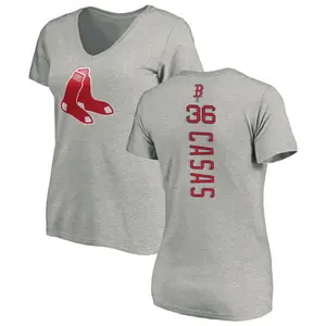 Women's Triston Casas Boston Red Sox Backer Slim Fit T-Shirt - Ash
