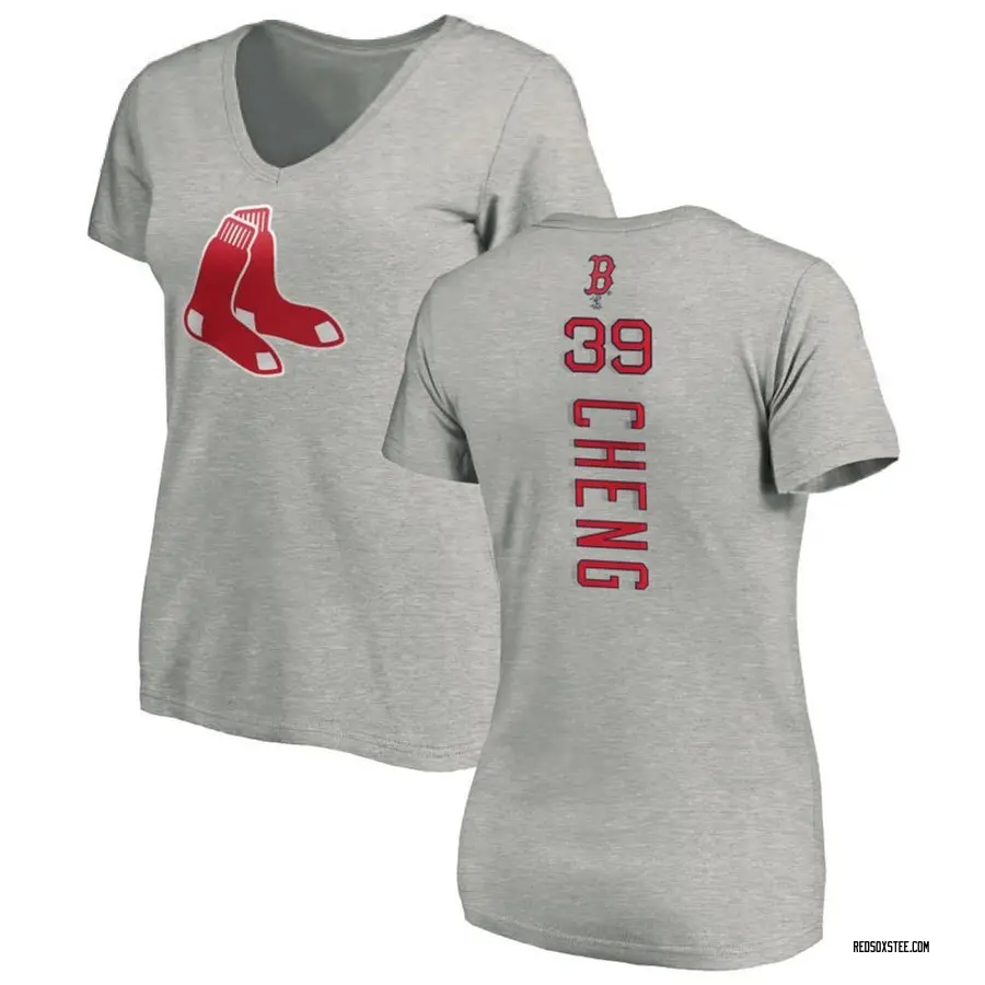 Women's Tsung-Che Cheng Boston Red Sox Backer Slim Fit T-Shirt - Ash