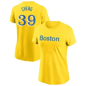 Women's Tsung-Che Cheng Boston Red Sox Gold City Connect Name & Number T-Shirt