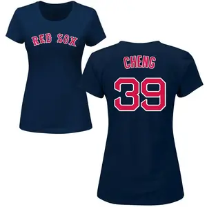 Women's Tsung-Che Cheng Boston Red Sox Roster Name & Number T-Shirt - Navy