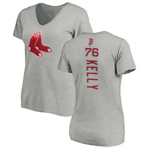 Women's Zack Kelly Boston Red Sox Backer Slim Fit T-Shirt - Ash