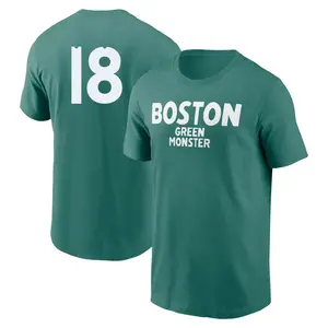 Youth Ali Sanchez Boston Red Sox Green 2025 City Connect Wordmark Game Day Name & Number T-Shirt