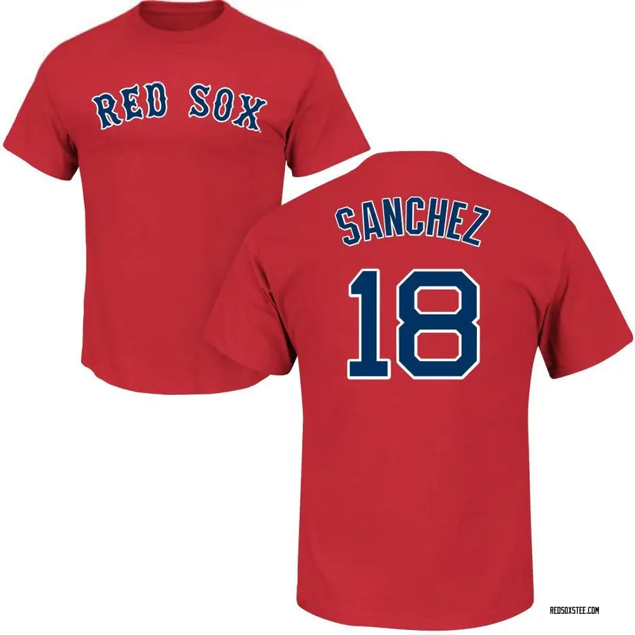 Youth Ali Sanchez Boston Red Sox Roster Name & Number T-Shirt - Scarlet