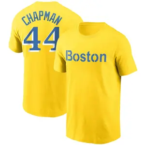 Youth Aroldis Chapman Boston Red Sox Gold City Connect Name & Number T-Shirt