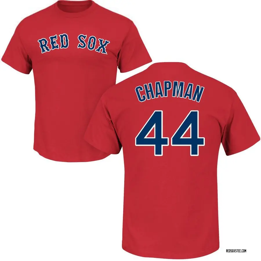 Youth Aroldis Chapman Boston Red Sox Roster Name & Number T-Shirt - Scarlet