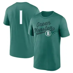 Youth Bobby Doerr Boston Red Sox Green 2025 City Connect Team Phrase Script Performance Game Day Name & Number T-Shirt