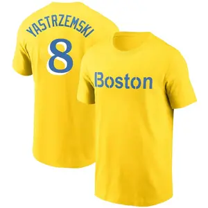 Youth Carl Yastrzemski Boston Red Sox Gold City Connect Name & Number T-Shirt