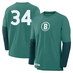 Youth David Ortiz Boston Red Sox Green 2025 City Connect Collection Performance Game Day Long Sleeve Name & Number T-Shirt