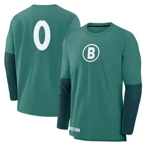 Youth David Sandlin Boston Red Sox Green 2025 City Connect Collection Performance Game Day Long Sleeve Name & Number T-Shirt
