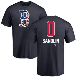Youth David Sandlin Boston Red Sox Name and Number Banner Wave T-Shirt - Navy