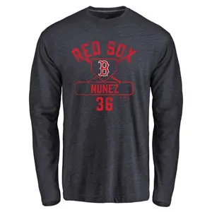 Youth Eduardo Nunez Boston Red Sox Base Runner Tri-Blend Long Sleeve T-Shirt - Navy