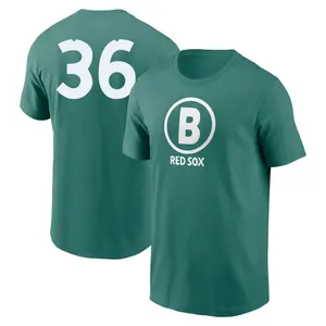 Youth Eduardo Nunez Boston Red Sox Green 2025 City Connect Game Day Name & Number T-Shirt
