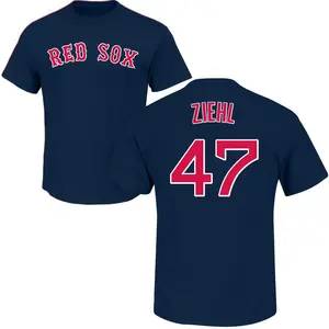 Youth Gage Ziehl Boston Red Sox Roster Name & Number T-Shirt - Navy