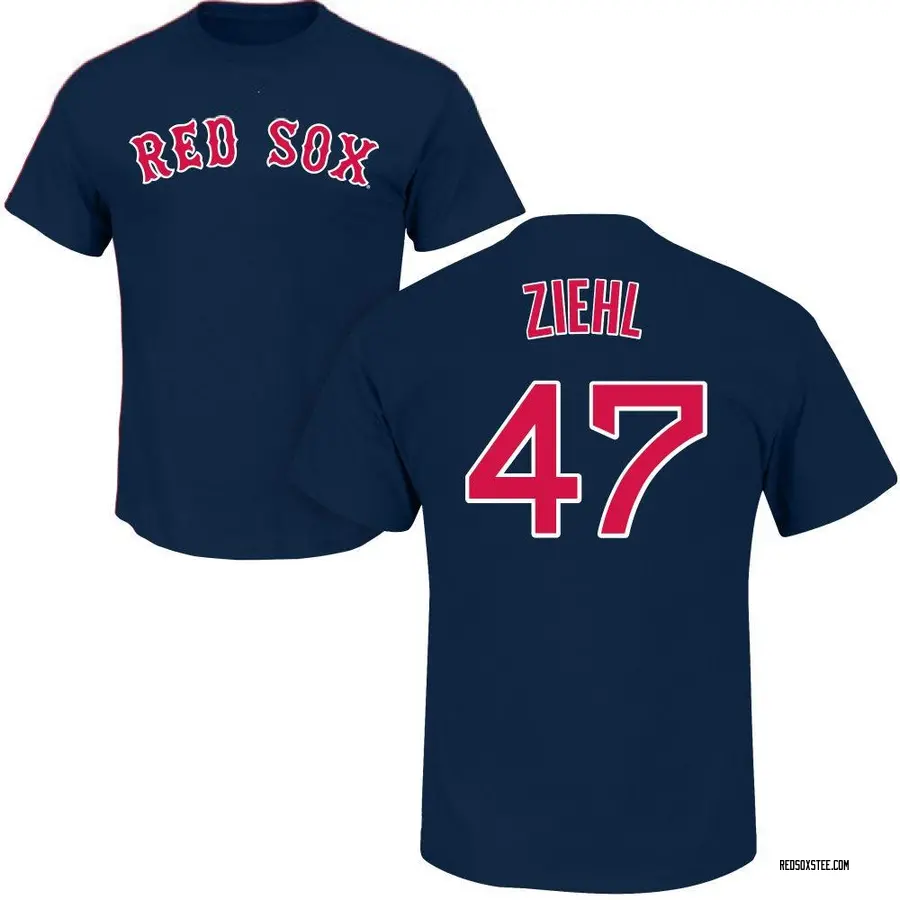 Youth Gage Ziehl Boston Red Sox Roster Name & Number T-Shirt - Navy