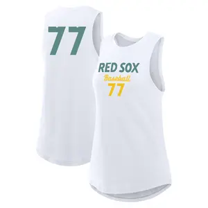 Youth Jack Anderson Boston Red Sox White 2025 City Connect Tricode High Neck Name & Number Tank Top