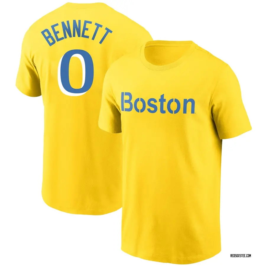 Youth Jake Bennett Boston Red Sox Gold City Connect Name & Number T-Shirt
