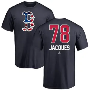 Youth Joe Jacques Boston Red Sox Name and Number Banner Wave T-Shirt - Navy