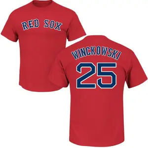 Youth Josh Winckowski Boston Red Sox Roster Name & Number T-Shirt - Scarlet