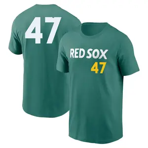 Youth Jovani Moran Boston Red Sox Green 2025 City Connect Fuse Game Day Name & Number T-Shirt