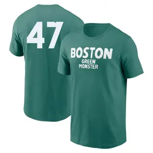 Youth Jovani Moran Boston Red Sox Green 2025 City Connect Wordmark Game Day Name & Number T-Shirt