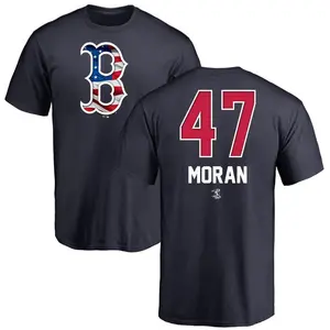 Youth Jovani Moran Boston Red Sox Name and Number Banner Wave T-Shirt - Navy