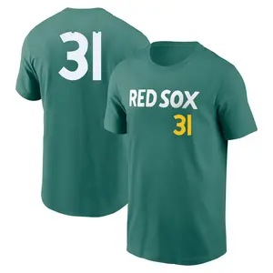 Youth Liam Hendriks Boston Red Sox Green 2025 City Connect Fuse Game Day Name & Number T-Shirt