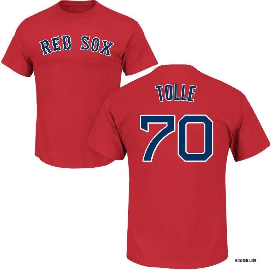 Youth Payton Tolle Boston Red Sox Roster Name & Number T-Shirt - Scarlet