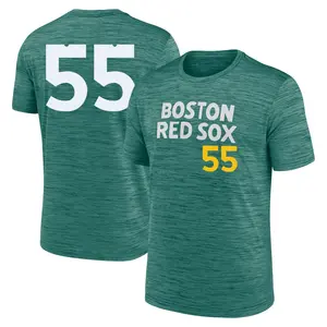 Youth Ranger Suarez Boston Red Sox Green 2025 City Connect Collection Velocity Performance Game Day Name & Number T-Shirt