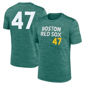 Youth Rod Beck Boston Red Sox Green 2025 City Connect Collection Velocity Performance Game Day Name & Number T-Shirt