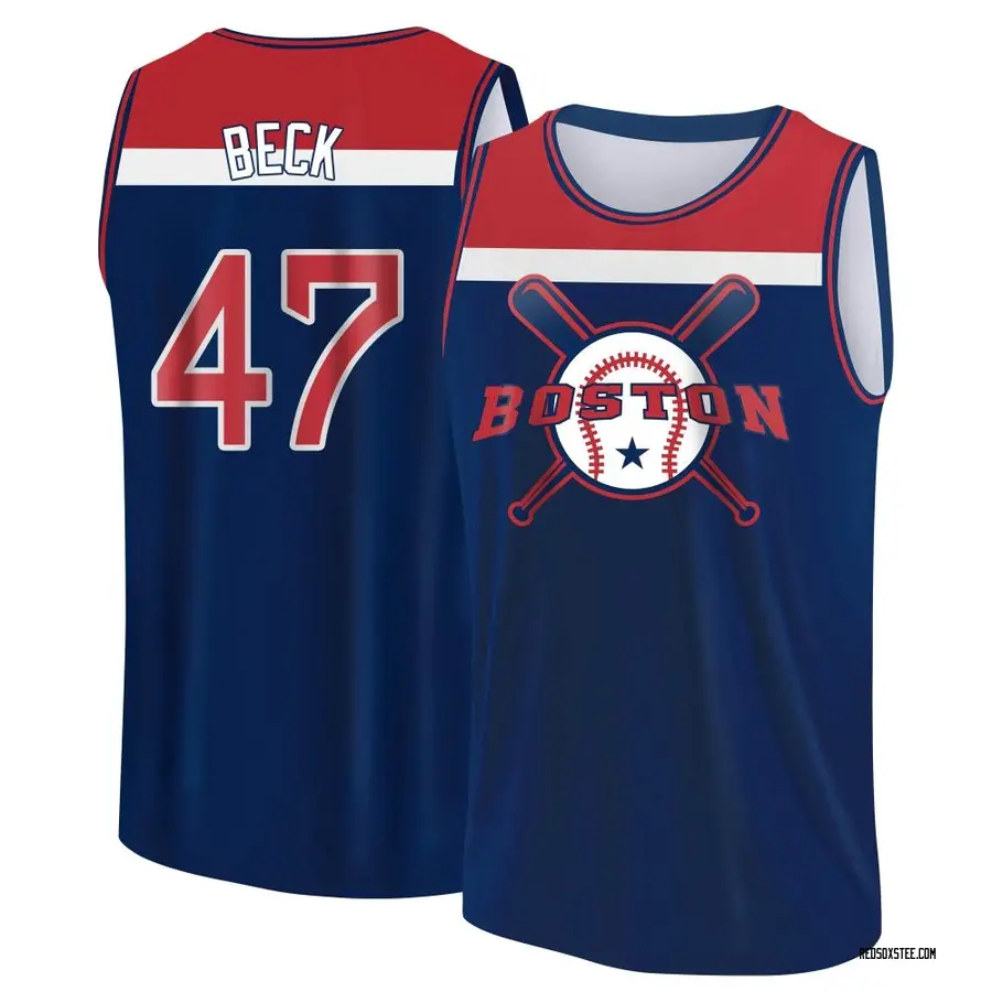 Youth Rod Beck Boston Red Sox Navy/Red Baseball Legend Tank Top