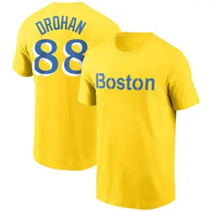 Youth Shane Drohan Boston Red Sox Gold City Connect Name & Number T-Shirt