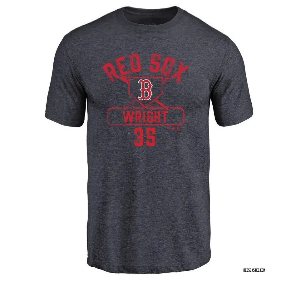 Youth Steven Wright Boston Red Sox Base Runner Tri-Blend T-Shirt - Navy
