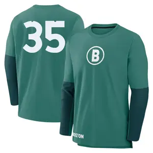 Youth Steven Wright Boston Red Sox Green 2025 City Connect Collection Performance Game Day Long Sleeve Name & Number T-Shirt