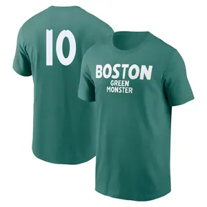Youth Trevor Story Boston Red Sox Green 2025 City Connect Wordmark Game Day Name & Number T-Shirt