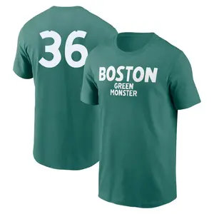 Youth Triston Casas Boston Red Sox Green 2025 City Connect Wordmark Game Day Name & Number T-Shirt